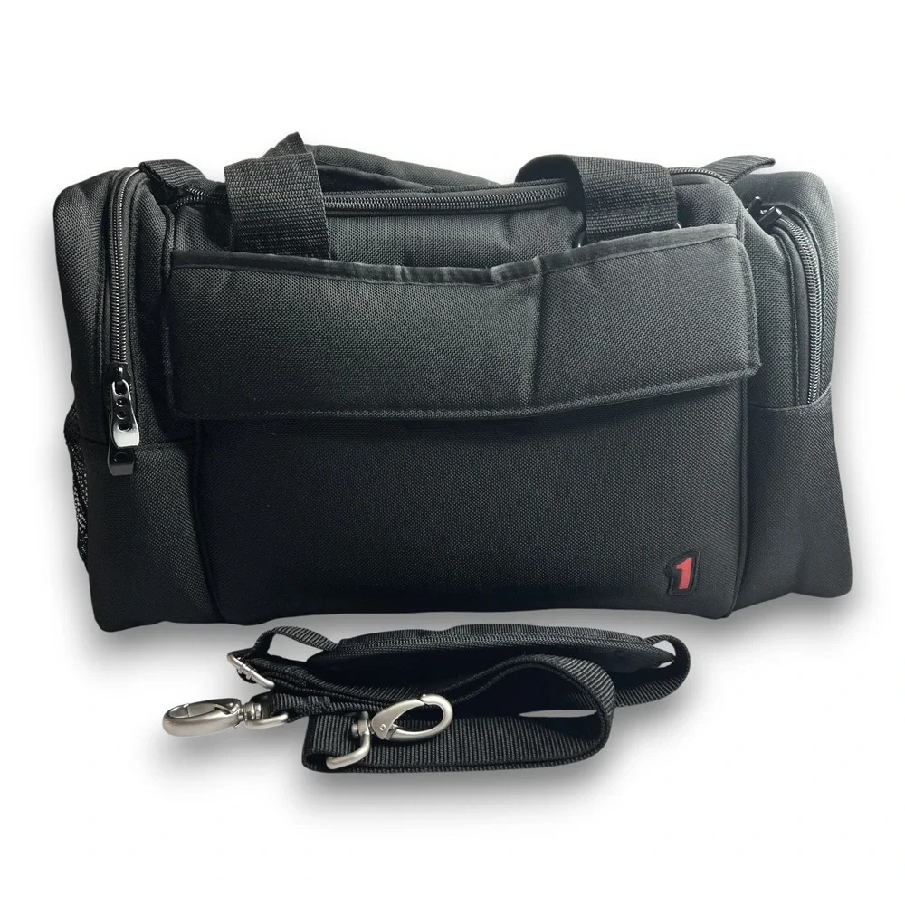 AeroPhoenix Pilot Flight Bag Black Nylon Aviation Headset Gear Bag Shoulder Stra